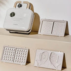 Sandwich Press 750W Non-Stick Double Plate Breakfast Maker with Timer for 4 Slice Sandwiches
