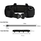 Tactical Padded Utility Belt with MOLLE System Adjustable Nylon Waist Belt for Outdoor Activities
