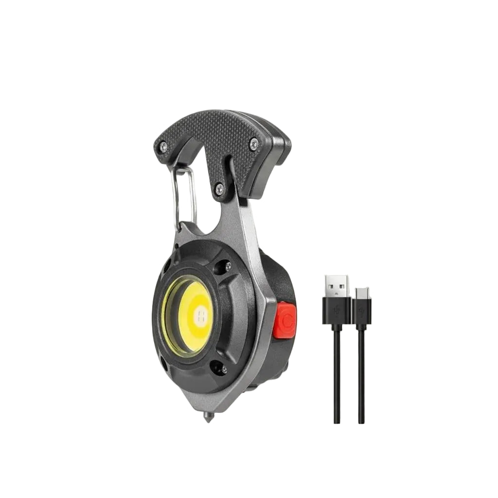Multifunctional Rechargeable LED Light Keychain Mini Flashlight for Outdoor Camping Hiking Fishing BBQ