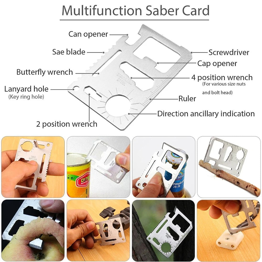 Professional Outdoor Survival Kit with First Aid, Multi-Tool, and Tactical Gear for Camping and Adventure
