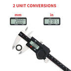 Portable Digital Vernier Calliper Stainless Steel Precision Measuring Tool with LCD Screen 150mm-300mm Range