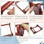 Wooden Bead Loom Kit with Seed Beads, Thread, Needles and Jewelry Making Accessories