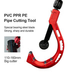 Adjustable Roller Pipe Cutter 110–200mm for PVC PP PE Copper Tubes Heavy Duty Tool