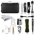 Professional Outdoor Survival Kit with First Aid, Multi-Tool, and Tactical Gear for Camping and Adventure