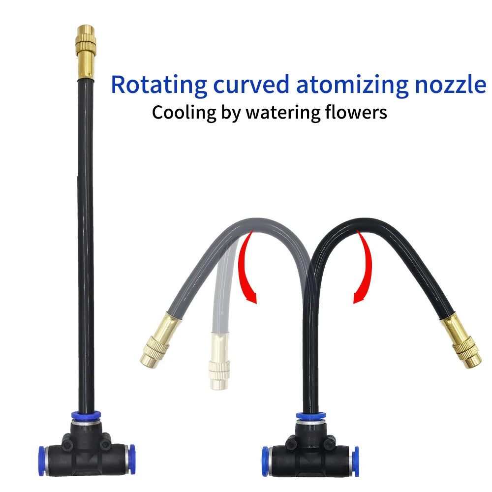 Universal 20M Automatic Irrigation Sprinkler Kit, Rotating Copper Nozzle for Garden & Balcony Watering