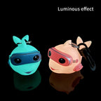 Diving Regulator Mouthpiece Cover Luminous Dolphin Design with 360 Degree Rotating Clip
