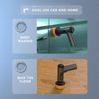 Cordless Car Polisher 80W Rechargeable Buffer Machine with 3 Polishing Pads for Paint Glass Care