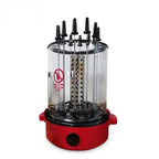 Portable Electric BBQ Rotisserie Grill 1100W with Automatic Skewer Rotation and 12 Stainless Steel Skewers