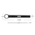Heavy Duty Adjustable Spanner Set 5-19mm & 5-27mm Double End Rotating Flexible Wrench for Automotive Repair