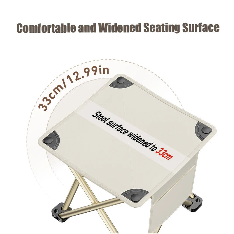 Portable Folding Camping Stool Lightweight Collapsible Seat for Hiking Fishing Beach Picnic