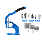 Manual Leather Rivet Hand Press Machine with Double Cap Rivet Dies and Eyelet Tools