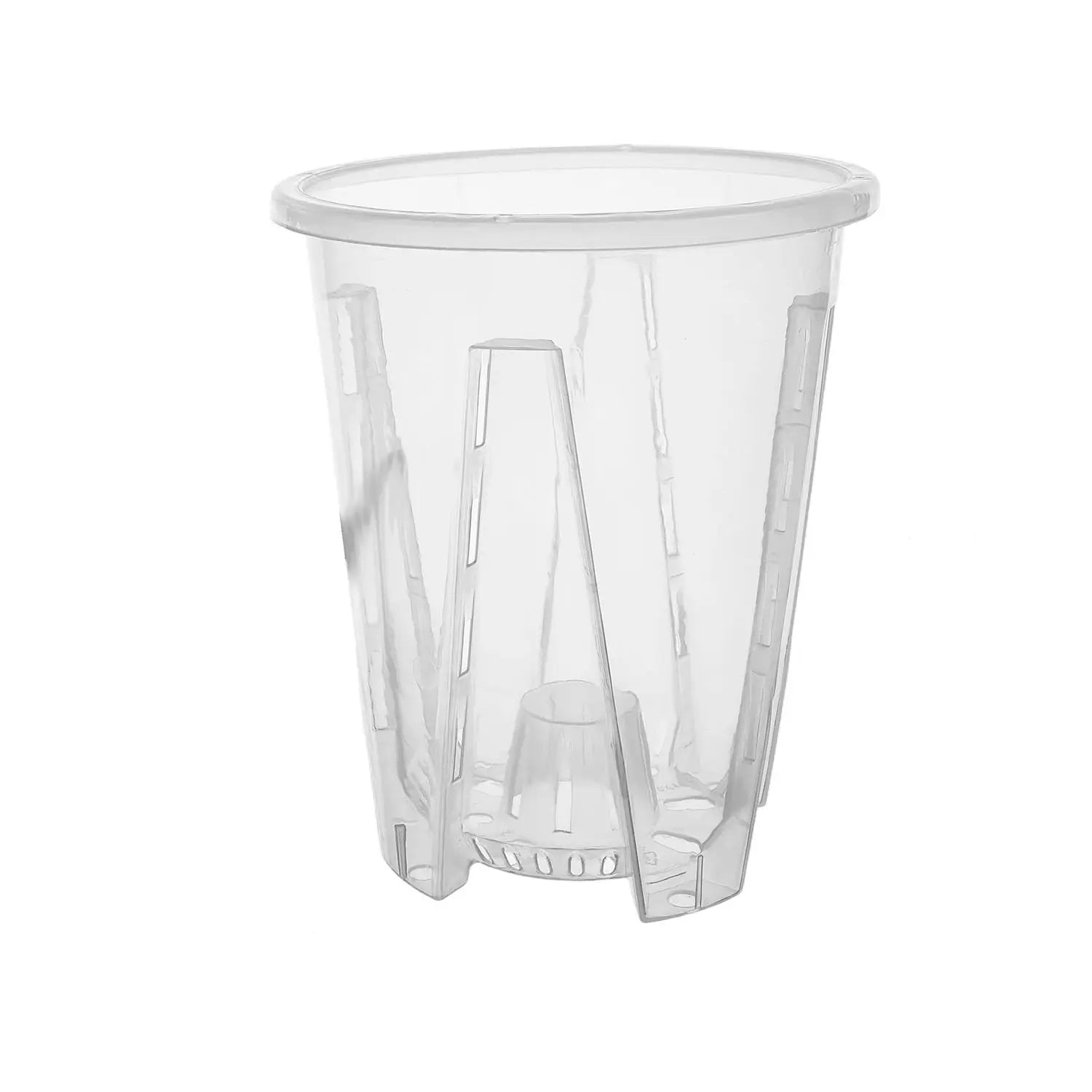 Transparent Orchid Flower Pots 10 Pack with Drainage Holes Breathable PP Planters 16 x 13.8cm