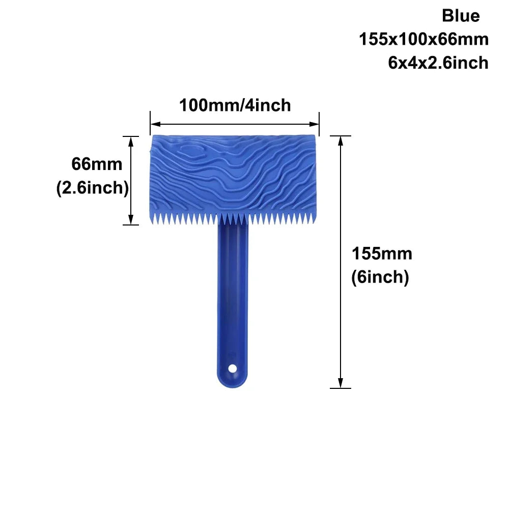 Reusable Wood Grain Paint Roller with Handle Decorative Texture Tool for DIY Home Projects