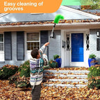 Telescopic Gutter Cleaning Brush with Extendable Pole 400cm for Roofs, Gutters, and Drains