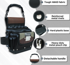 Portable Tool Pouch with Hard Bottom 26 Slot Open Top Tool Bag for Electrician Carpenter Maintenance
