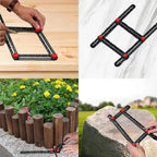 Multi-Angle Measuring Ruler 12 Fold Aluminium Alloy Template Tool with Drill Locator