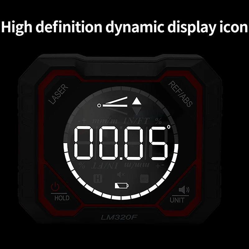 Digital Angle Finder Magnetic Inclinometer with Backlit Display 360° Electronic Level