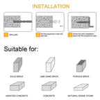 200 Piece Wall Anchor and Screw Assortment Kit M4 M5 Nylon Drywall Fixing Set with Storage Box