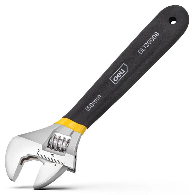 Universal Adjustable Wrench 12 Inch with Anti-Slip Rubber Grip for Car Repair, Plumbing & Industrial Maintenance
