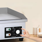 Electric Teppanyaki Grill Plate 2500W Stainless Steel Adjustable Flat Grill 45cm x 30cm