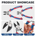 Heavy Duty Diagonal Cutting Pliers 6/8 Inch Wire Cutter Side Nipper Tool for Electricians & DIY Repair