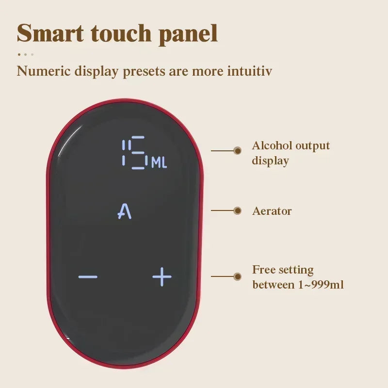 Rechargeable Automatic Liquor and Beverage Dispenser Touchless Pouring Pump 350ml