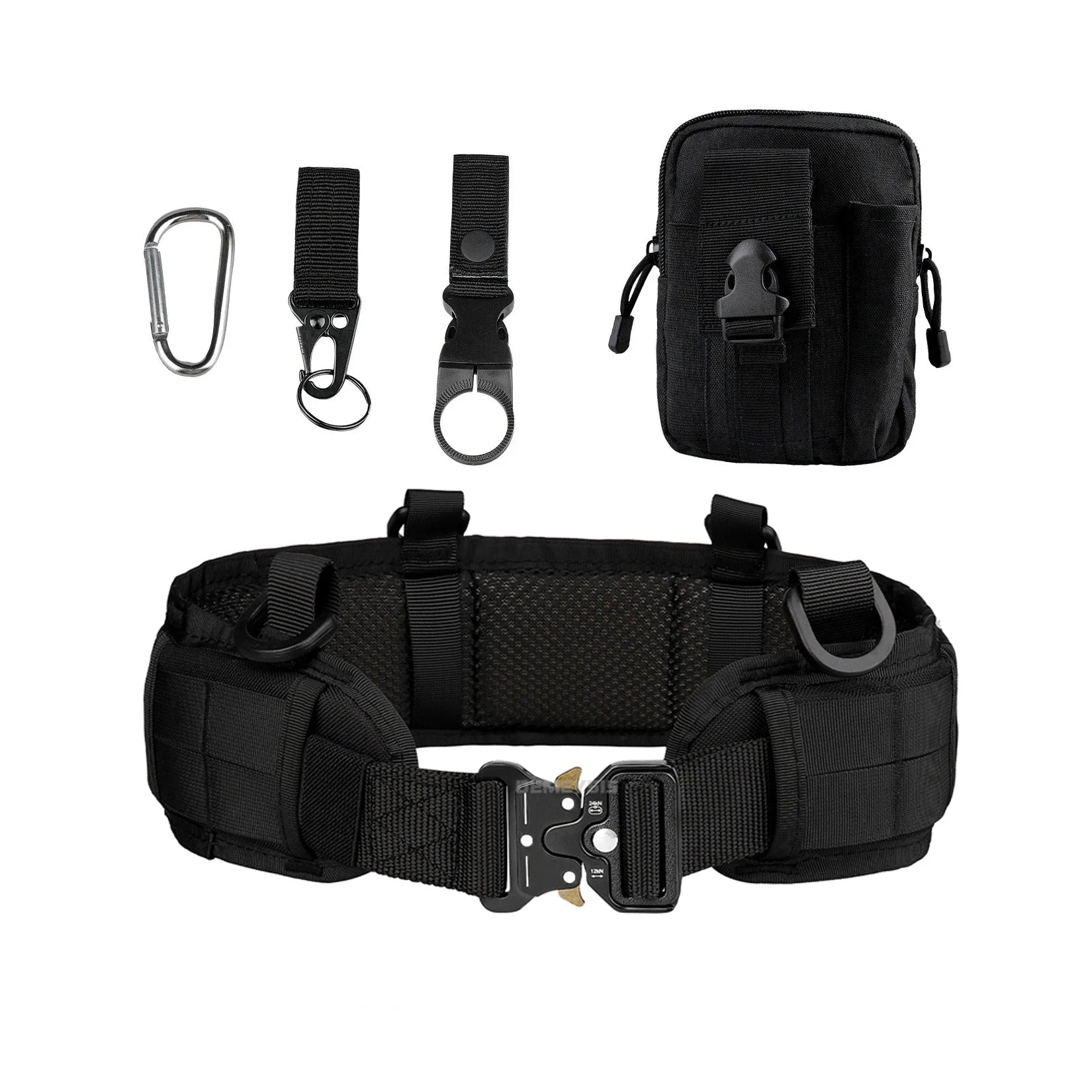 Tactical Padded Utility Belt with MOLLE System Adjustable Nylon Waist Belt for Outdoor Activities