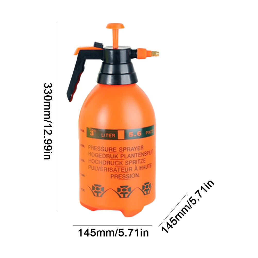 3L Portable Hand Pump Garden Sprayer with Adjustable Spray Nozzle for Plant Watering and Garden Use