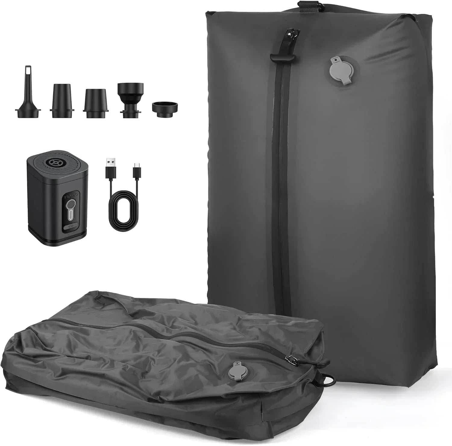 Portable Vacuum Compression Travel Bag 17L Reusable Waterproof Clothing Storage with Air Pump