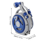 Portable Garden Hose Reel 15m with Spray Nozzle Compact Watering Hose Set