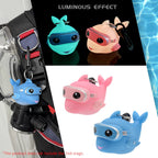 Diving Regulator Mouthpiece Cover Luminous Dolphin Design with 360 Degree Rotating Clip