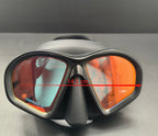 Low Volume Scuba Diving Mask with Mirrored Tempered Glass Lens Camera Mount and Zipper Case