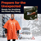 4 Pack Emergency Rain Ponchos with Hood Portable Waterproof Outdoor Rainwear for Camping Hiking Travel