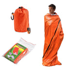 Portable Waterproof Emergency Survival Blanket with Storage Bag and Whistle for Camping and Hiking