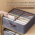 Foldable Wardrobe Clothes Storage Organizer Box with Compartments for Jeans Pants T-Shirts Sweaters Drawer Storage