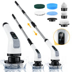 Cordless Electric Spin Cleaning Brush with Extendable Handle Rechargeable 7-in-1 Multi Surface Scrubber