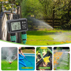 Smart 2-Zone Garden Hose Water Timer with Programmable Schedule and Rain Delay for Yard Irrigation