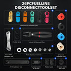 26-Piece Quick Disconnect Tool Set with Fuel and AC Line Pliers for Vehicle Maintenance