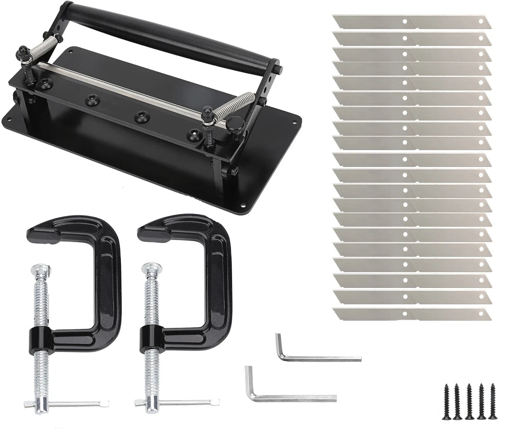 Manual Leather Skiving Machine Large Stainless Steel Belt Strap Splitter with 20 Blades