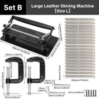 Manual Leather Skiving Machine Large Stainless Steel Belt Strap Splitter with 20 Blades