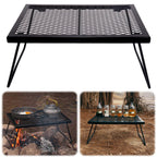 Foldable Campfire Grill Grate Heavy Duty Over Fire Cooking Rack for Camping Picnic Fire Pit