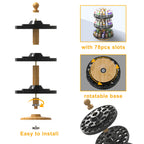 Rotatable Paint Bottle Organizer with Spinning Rack and Desktop Storage Holder