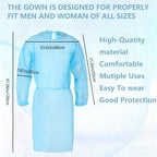 Disposable Waterproof Non-Woven Work Gowns 10 Pack Lightweight Green Cover Gowns