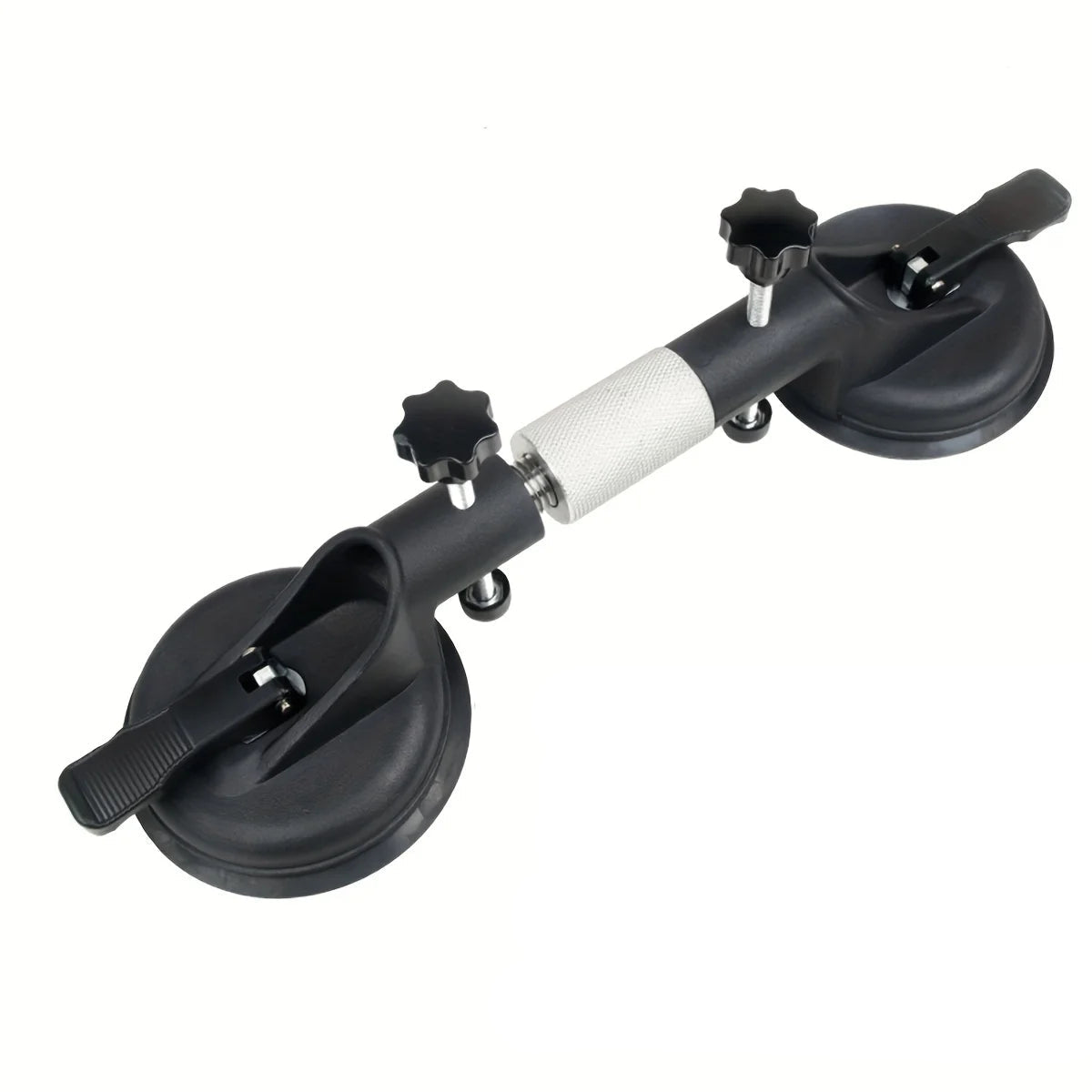 Portable Aluminum Alloy Dual Suction Cup Glass Lifter 41cm for Tile Mirror and Panel Handling