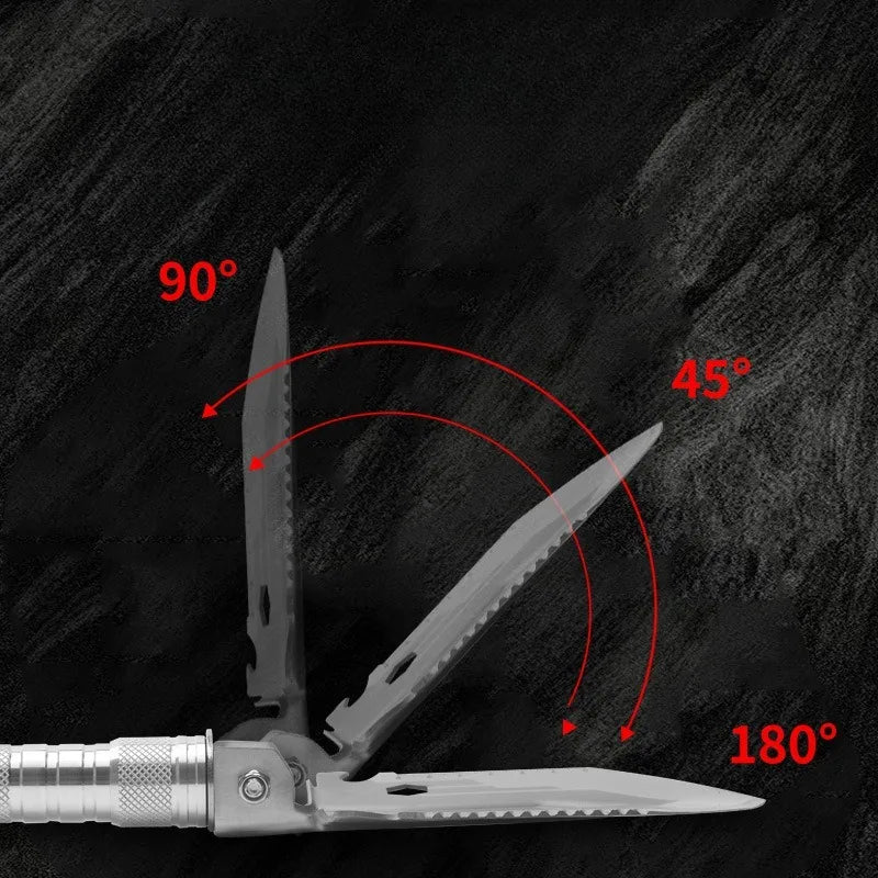 Portable Folding Camping Shovel Heavy Duty Manganese Steel Multi-Function Outdoor Tool