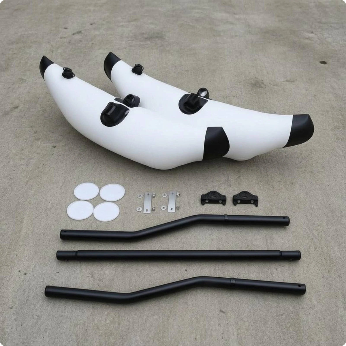 Inflatable Kayak Stabilizer Outrigger Float Kit with Mounting Rods and Hardware