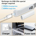 Rechargeable Electric Butter Knife Stainless Steel Blade USB Type-C Charging White