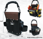 Portable Tool Pouch with Hard Bottom 26 Slot Open Top Tool Bag for Electrician Carpenter Maintenance