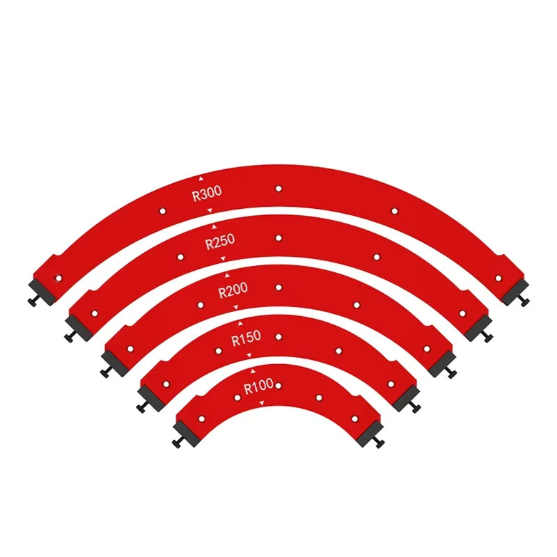 5 Piece Radius Corner Jig Set Aluminium Alloy Woodworking Templates for Router Corner Shaping