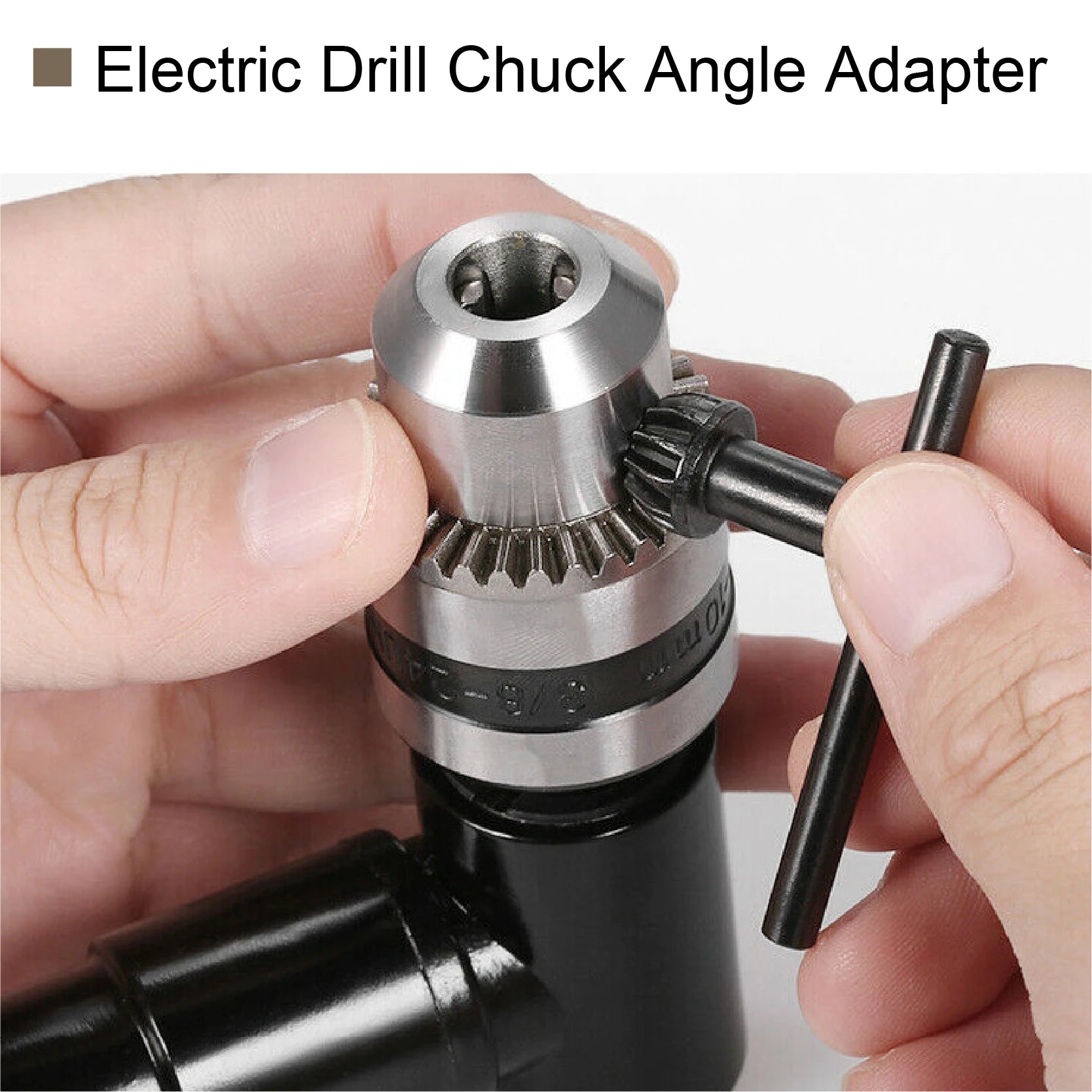 Right Angle Drill Attachment 90 Degree Adapter with 0.8-10mm Chuck for Wood and Metal Drilling
